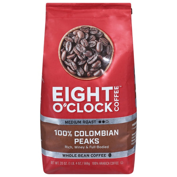 Eight O'Clock Medium Roast Whole Bean Coffee Columbian 38 oz.