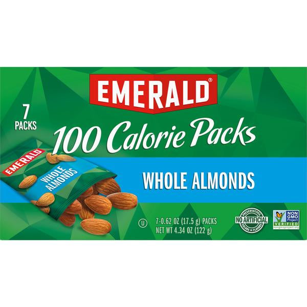 Emerald Whole Almonds 7- 100 Calorie Packs 4.3 oz