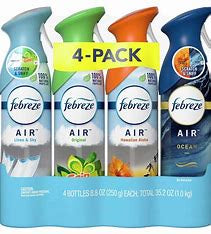 Febreze Air Refresher Variety Pack 8.8 oz 4/case (BPO)
