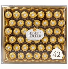 Ferrero Rocher Premium Milk Chocolate Hazelnut Chocolates , 42 Count