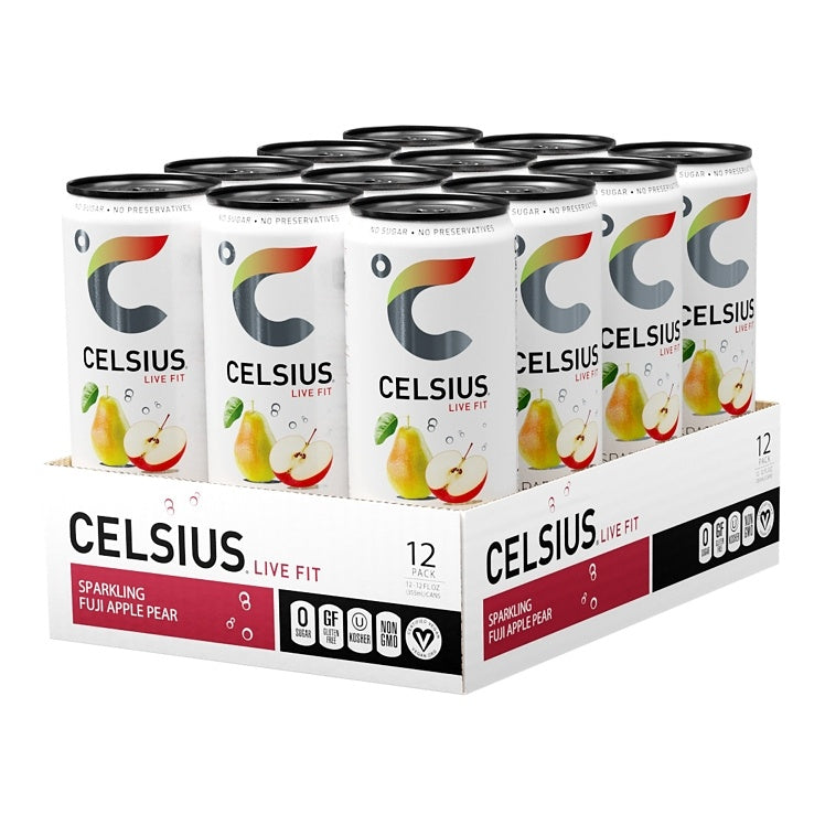 Celsius Fuji Apple Pear Energy Drink 12 pack