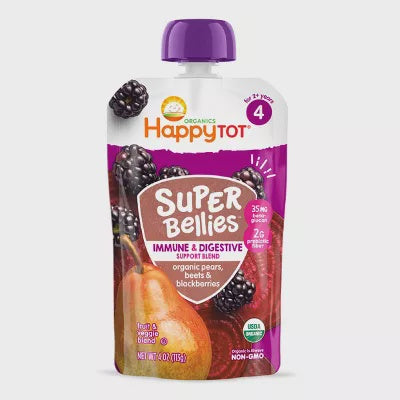 Happy Tot Organics, Super Foods, Pears, Beets, Blueberries & Chia, Stage 4, 4.22oz pouch