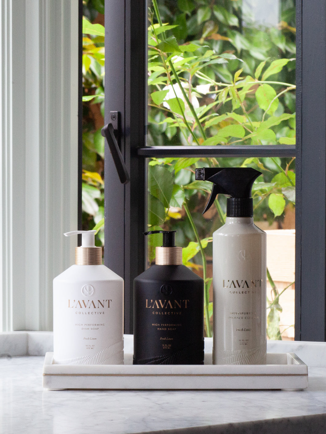 L'AVANT Hand Lotion + Hand Soap Bundle, Fresh Linen, 10 oz/16 oz