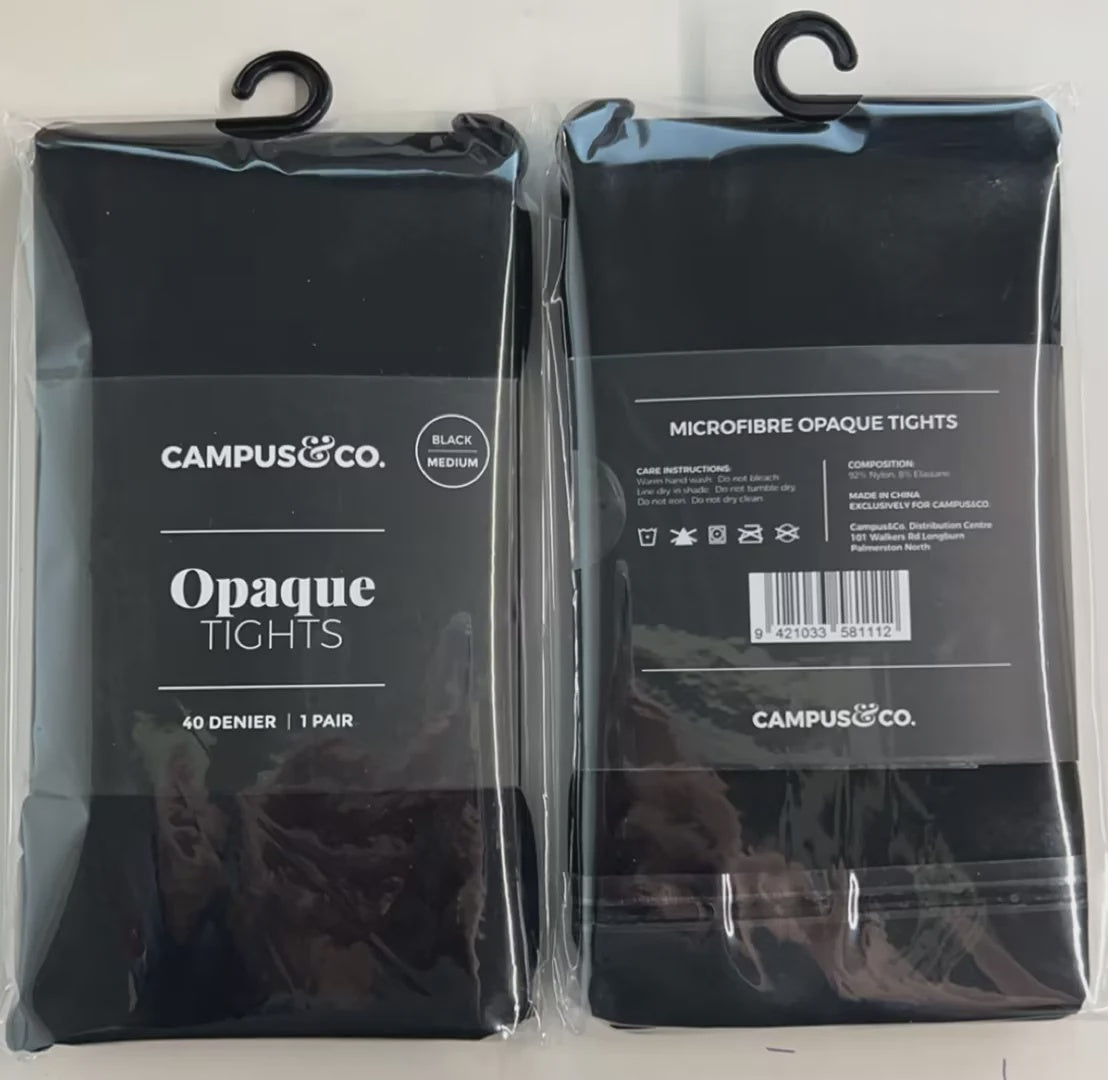 Campus&Co. Microfibre Tights Opaque Black Medium