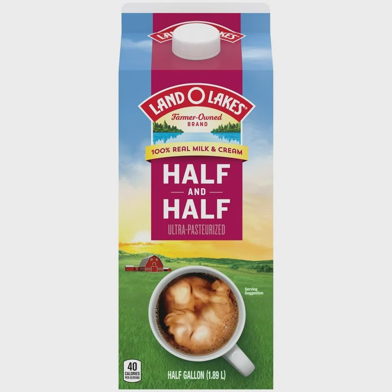 Half & Half, half gallon