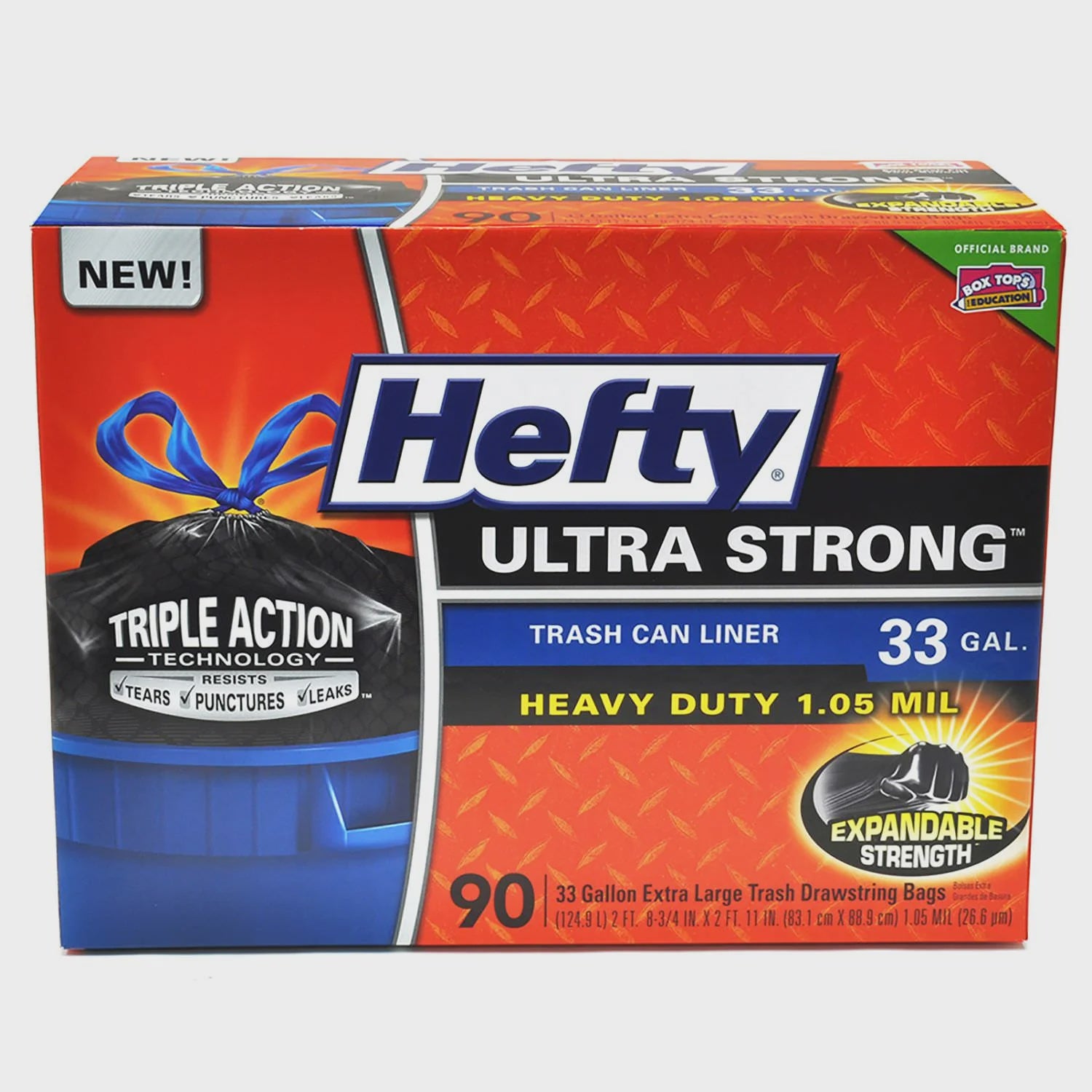 Hefty Ultra Strong 33-Gallon Trash Bags, 90 ct.