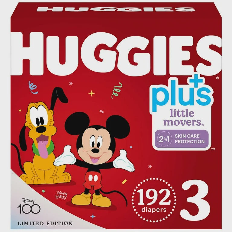 Huggies Little Movers, Size 3, 192ct (preorder)