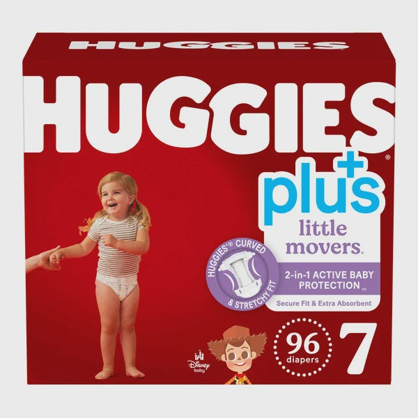Huggies Little Movers, Size 7, 96ct (preorder)