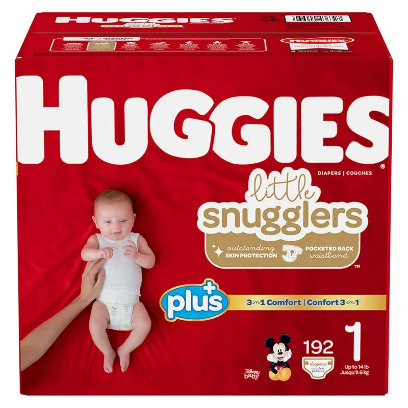 Huggies Plus Diapers Size 1, 192ct