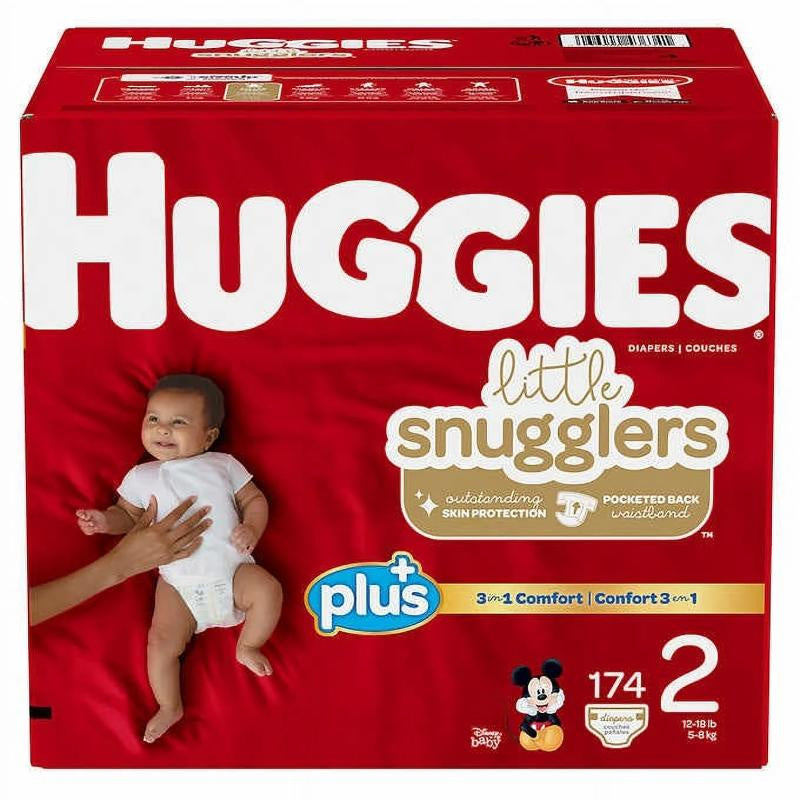 Huggies Plus Diapers Size 2, 174ct