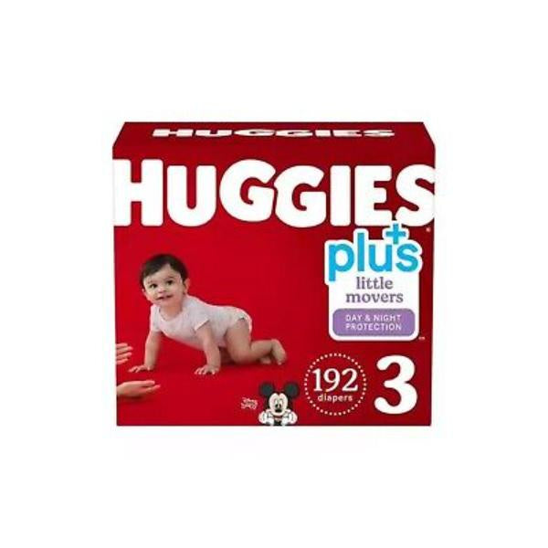 Huggies Plus Diapers Size 3, 192ct