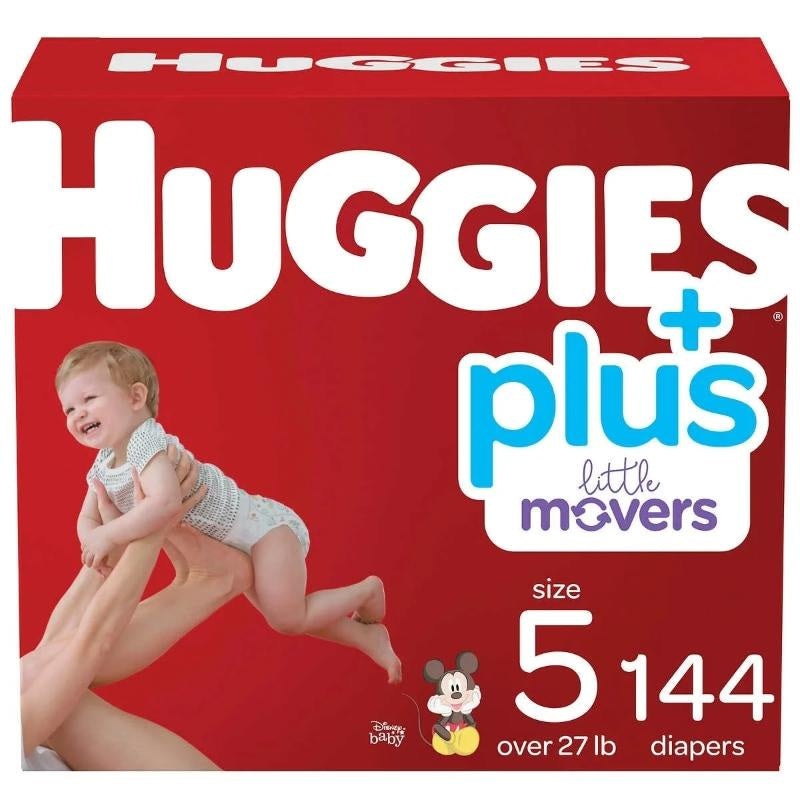 Huggies Plus Diapers Size 5, 144ct