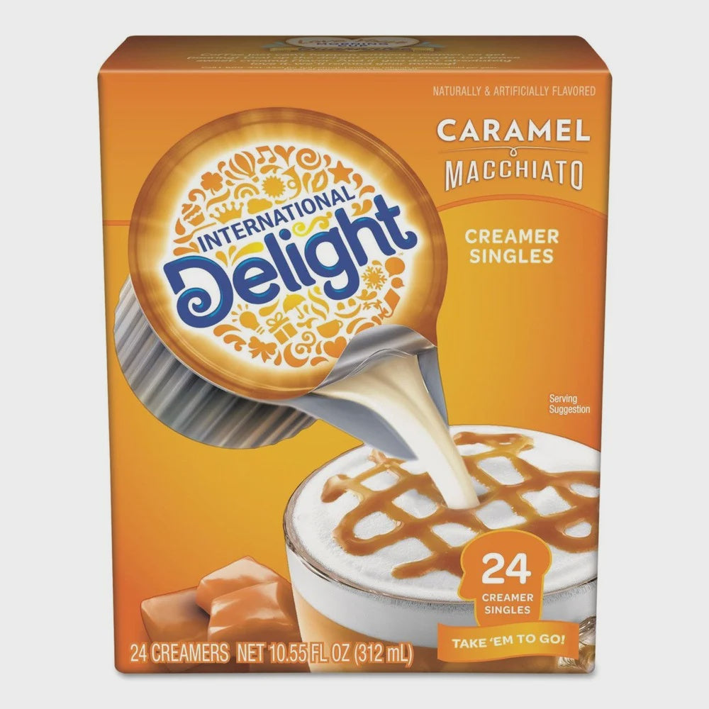 International Delight Single-Serve Coffee Creamers, Inspirations Caramel Macchiato, 24 ct