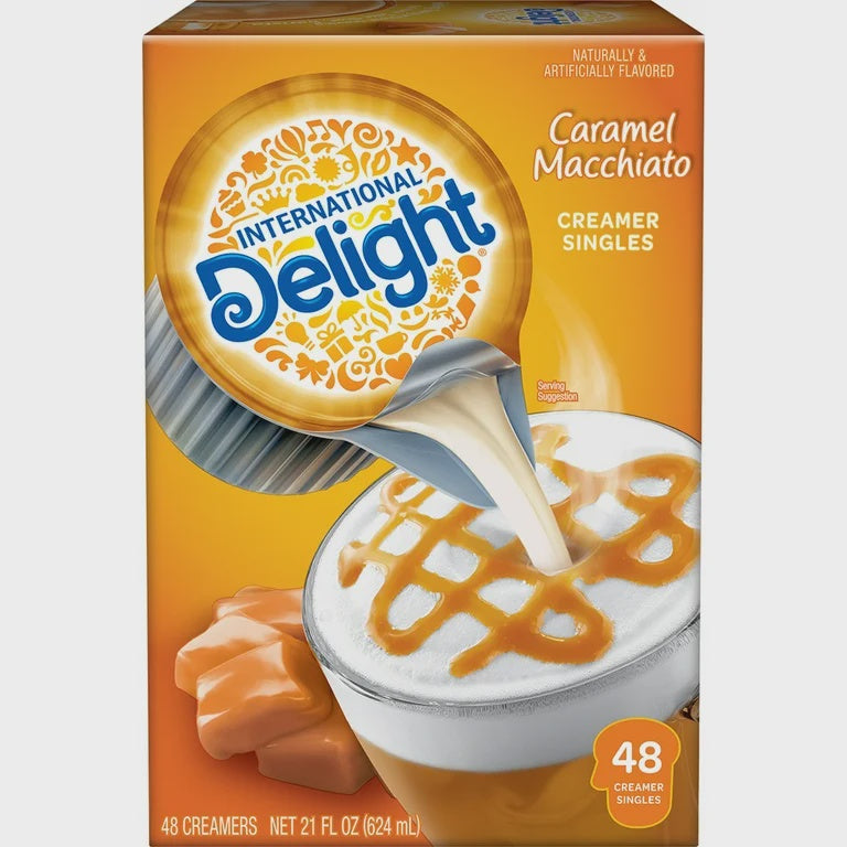 International Delight Single-Serve Coffee Creamers, Inspirations Caramel Macchiato, 48 ct