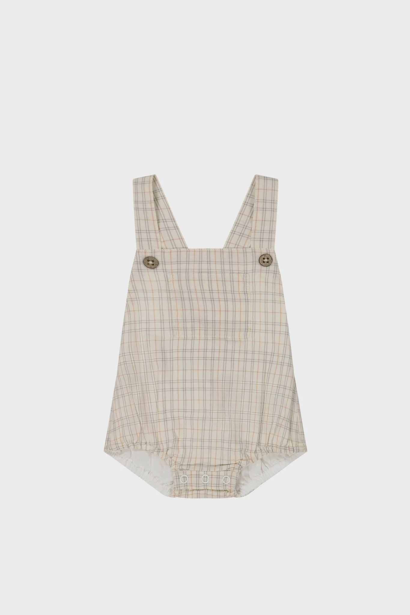 Organic Cotton Samy Playsuit - Billy Check 6-12M