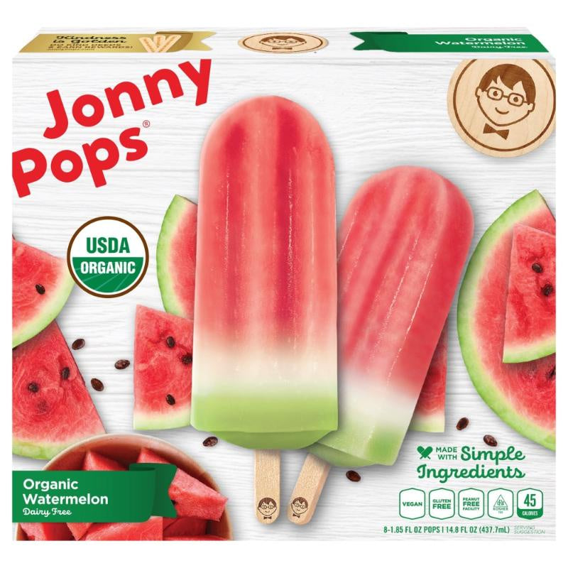 JonnyPops Pops, Watermelon Fruit Stacks, 8 ct