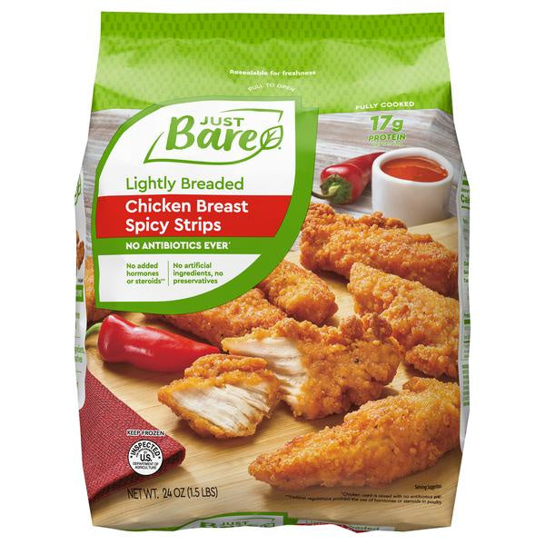 Just Bare Lightly Breaded Chicken Breast Strips, Spicy