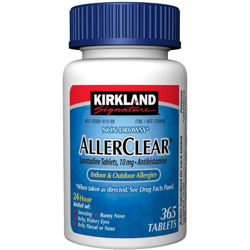 Kirkland Signature AllerClear Tablets, 365ct Loratadine 10 mg