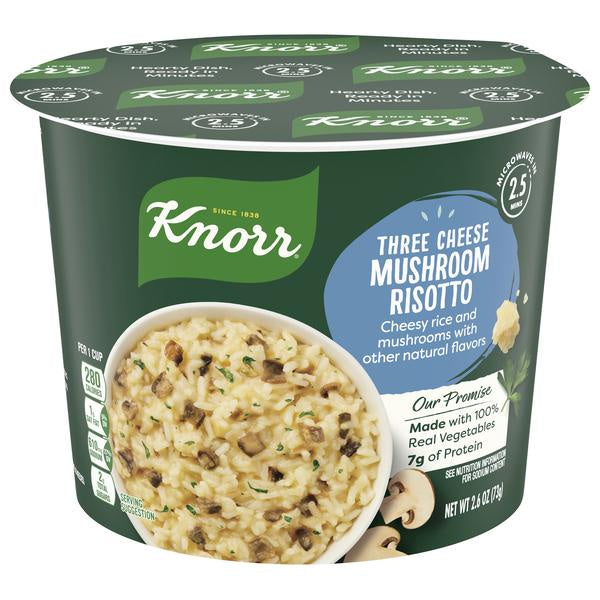Knorr Three Cheese Mushroom Risotto Cup 2.6oz
