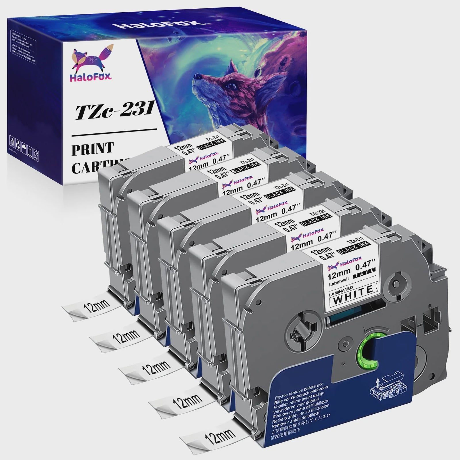 Label Maker Refills P Touch Label Tape, 5-Pack