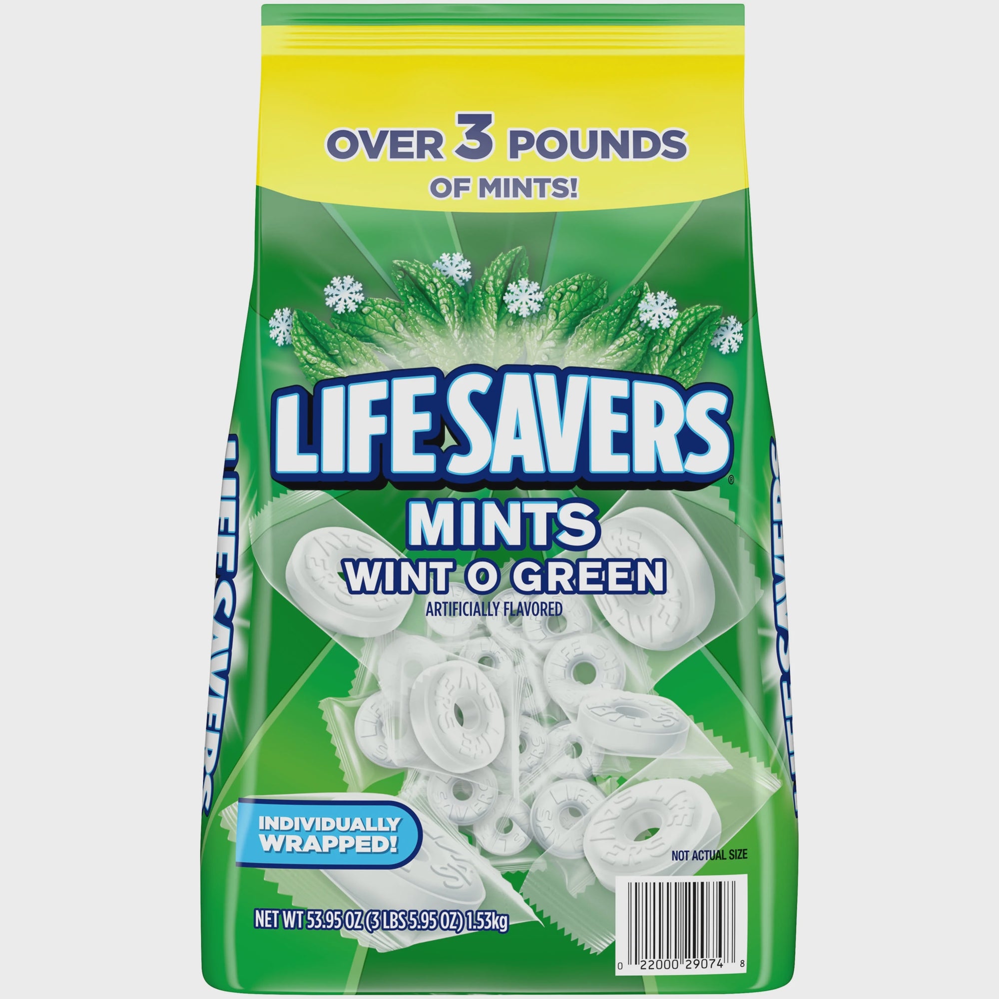 Life Savers Wint-O-Green Breath Mints Bulk Hard Candy, Party Size (53.95 oz.)