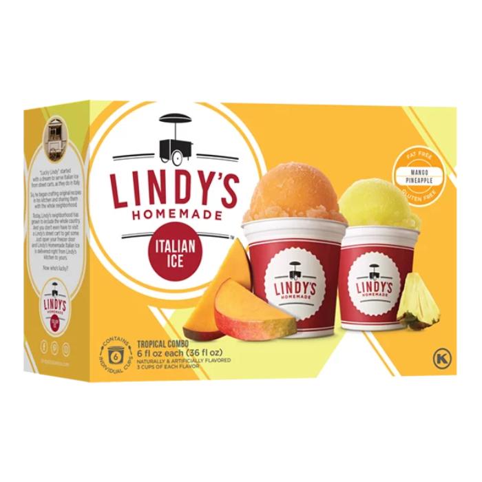 Lindy's Mango Pineapple Combo Italian Ice 6 pack 36 oz