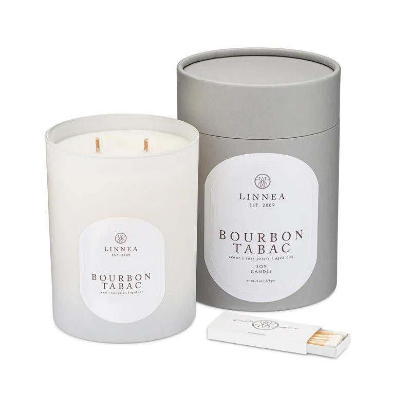 Linnea Bourbon Tabac 2-wick Candle