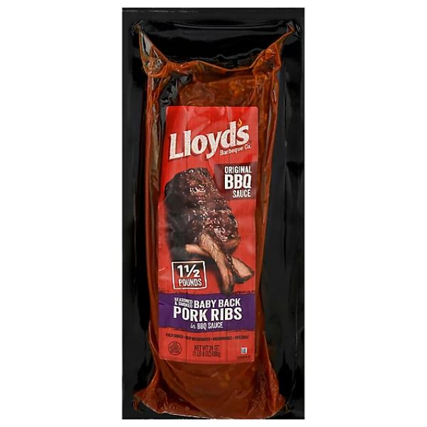 Lloyd's Baby Back Ribs with Sauce - 20.8oz