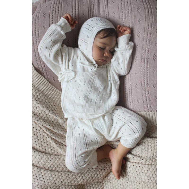 Luna + Luca Bring Me Home Pointelle Set - White