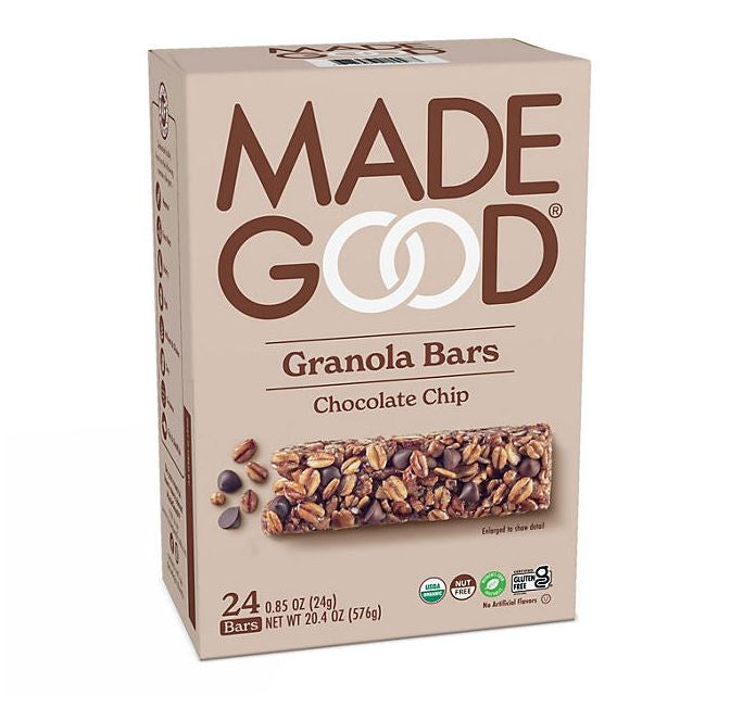 MadeGood Chocolate Chip Bars, 0.85 oz., 24 pk. (BPO)