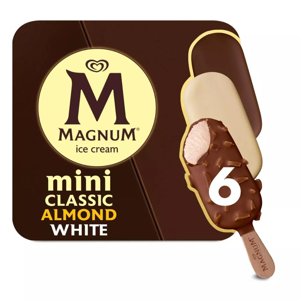 Magnum Classic/Almond/White Assorted Mini Ice Cream Bars 6ct