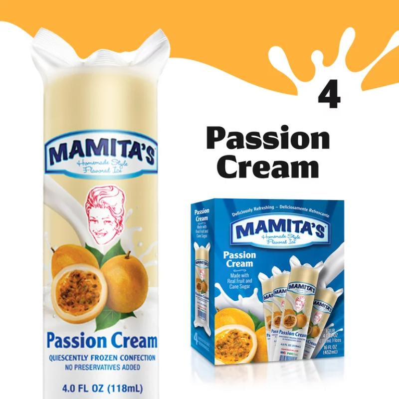 Mamita's Passion Cream Homemade Style Flavored Ice 4pk