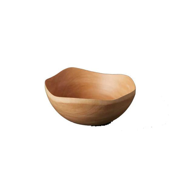 Mango Wood Wave Edge Small Snack Bowl