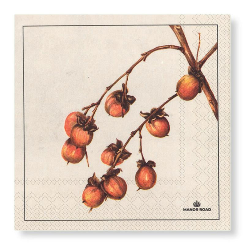 Manor Road Persimmon Luncheon Napkins 20pk