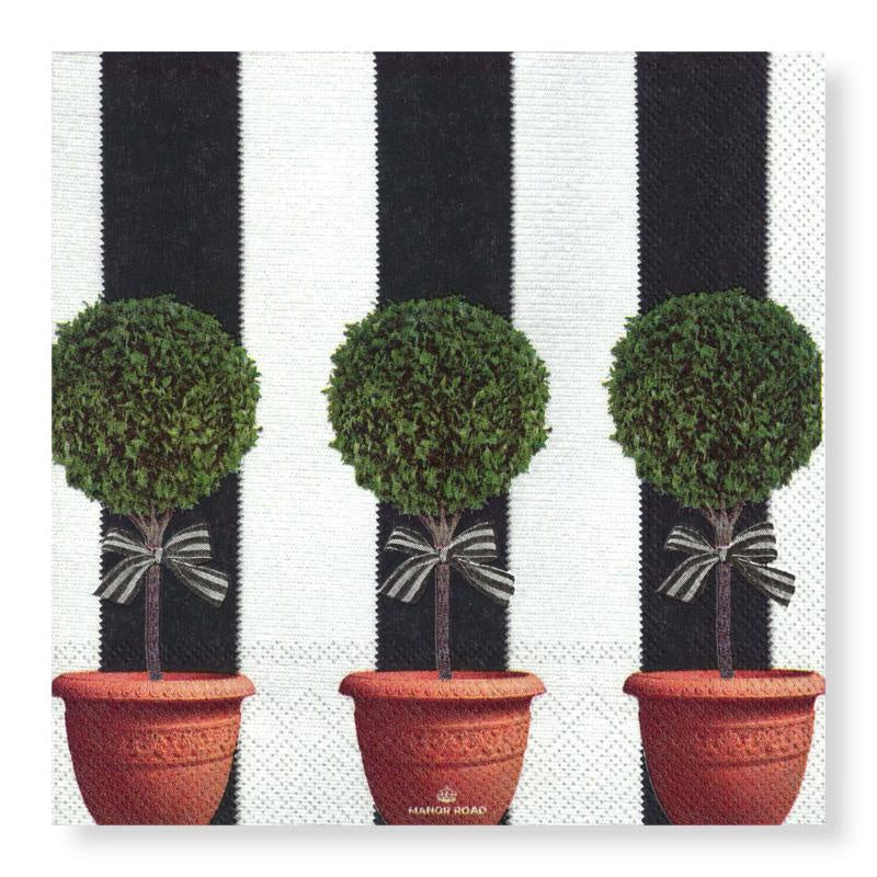 Manor Road Topiary Luncheon Napkins pk 20