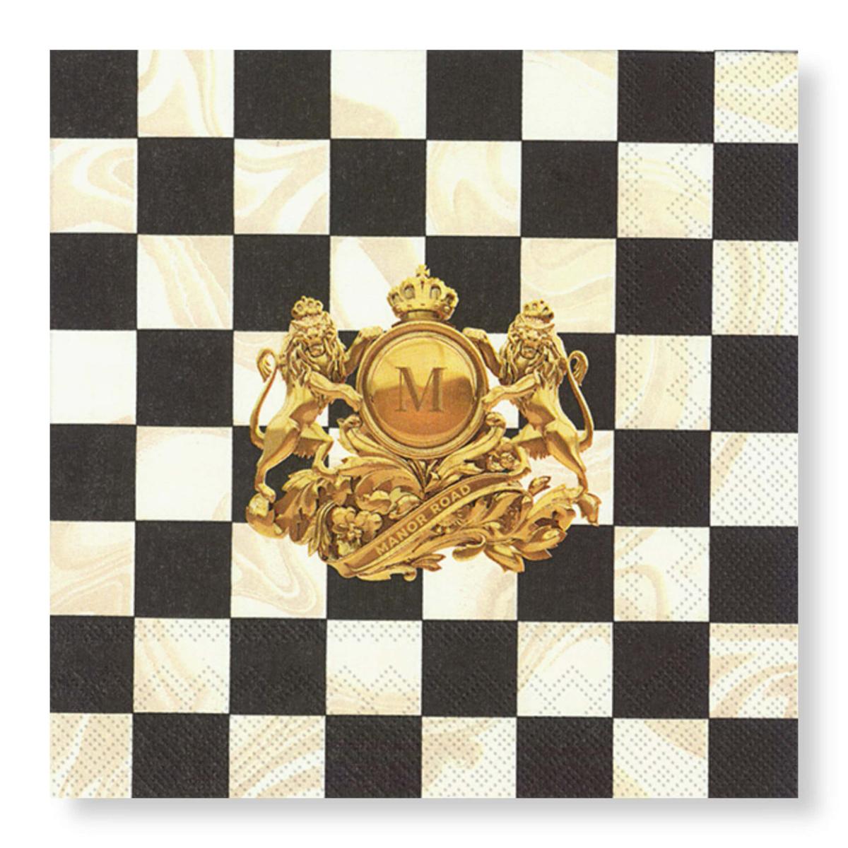 Manor Road Marble Royale Dinner Napkins 20pk