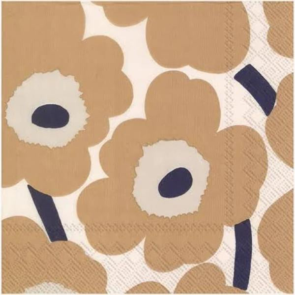 Marimekko Unikko Linen Paper Cocktail Napkins 20ct