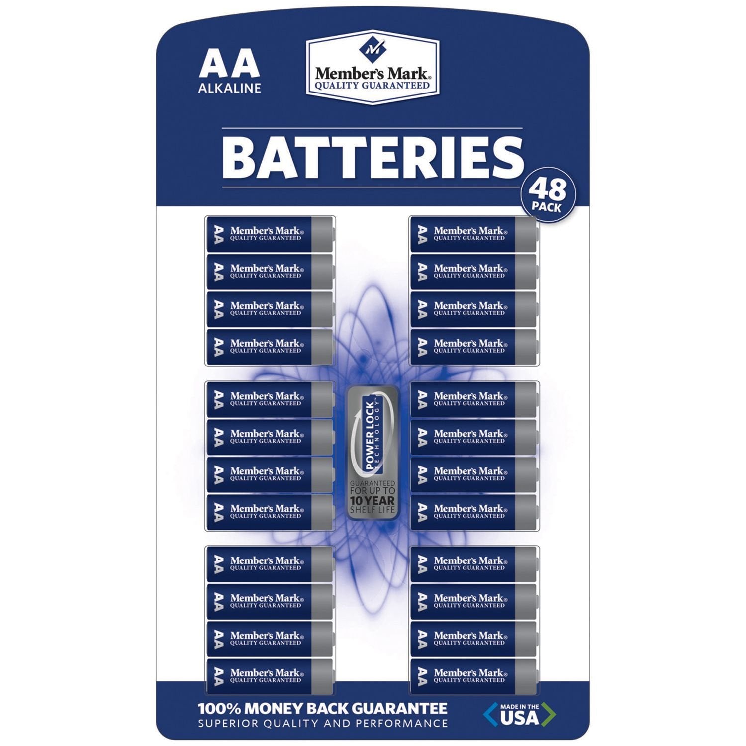 Member's Mark Alkaline AA Batteries 48pk