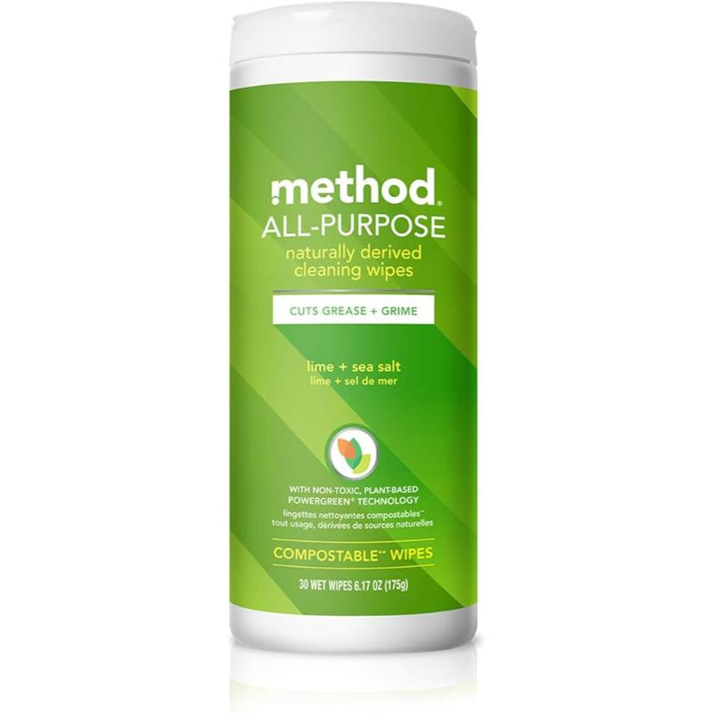 Method All Purpose Wipes, Lime & Sea Salt 30ct