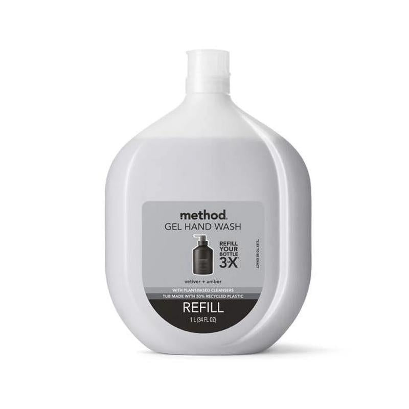 Method Gel Hand Soap Refill, Vetiver & Amber, 34oz