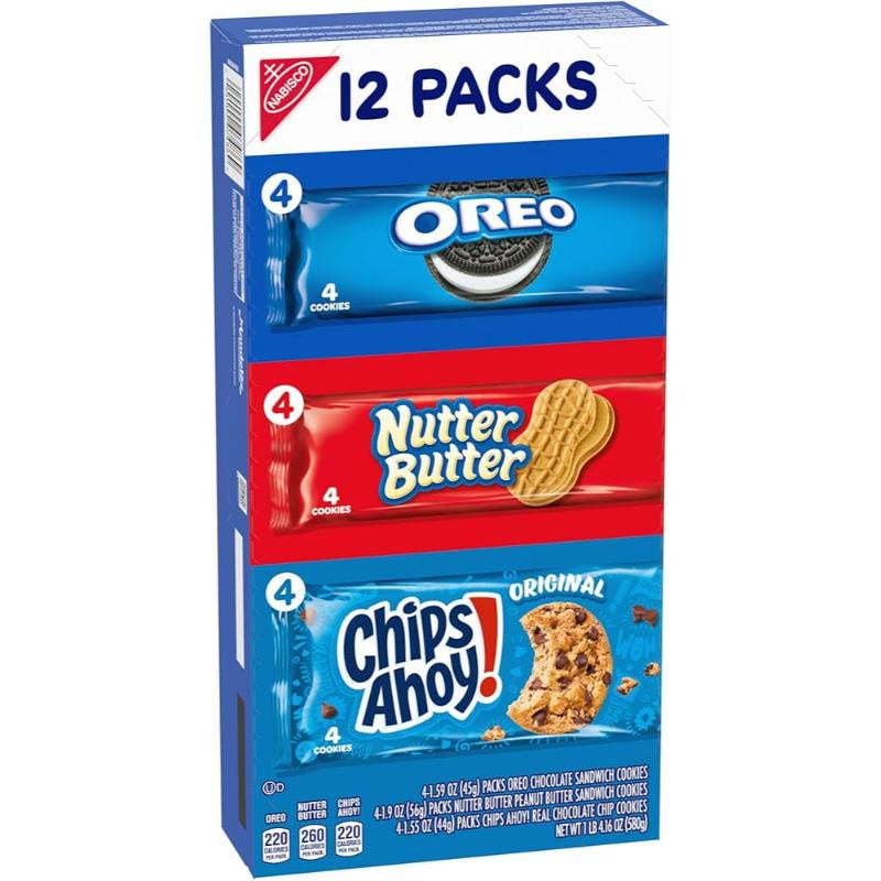 Nabisco Oreo, NutterButter, Chips Ahoy 12 pk