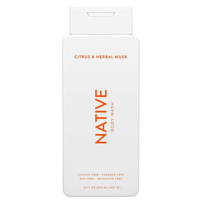 Native Body Wash, Citrus & Herbal Musk 18oz