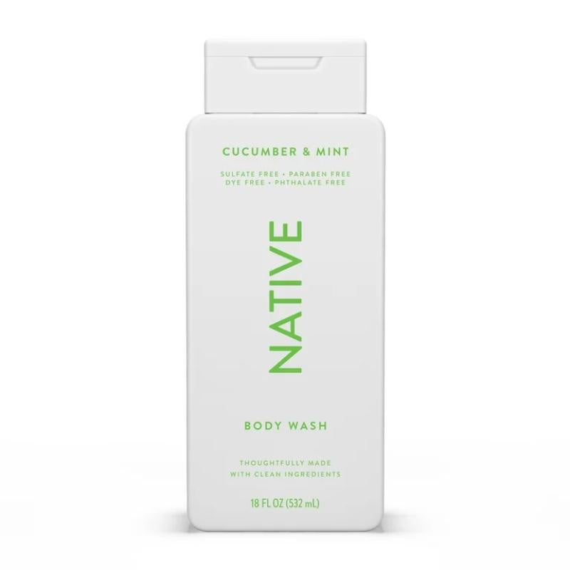 Native Body Wash, Cucumber & Mint, 18oz