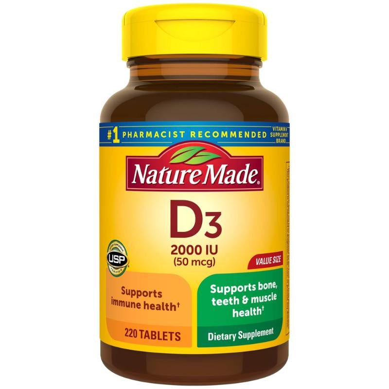 Nature Made Vitamin D3, 2000 IU, 220ct