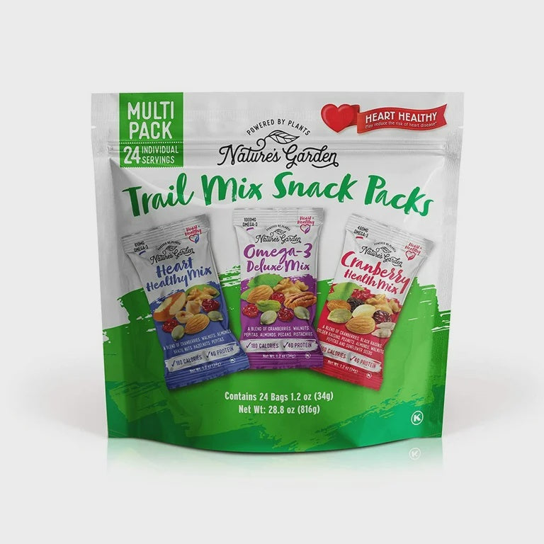 Nature's Garden Healthy Trail Mix Snack Packs Mixed Nuts