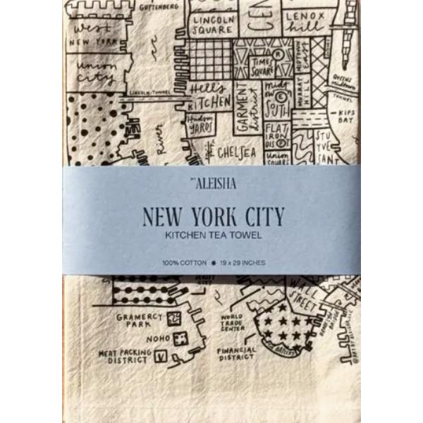New York City Map Tea Towel