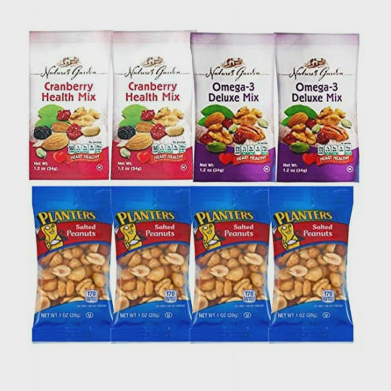 Nuts Snack Packs - Mixed Nuts and Trail Mix Individual Packs - Healthy Snacks Care Package (28 Count)