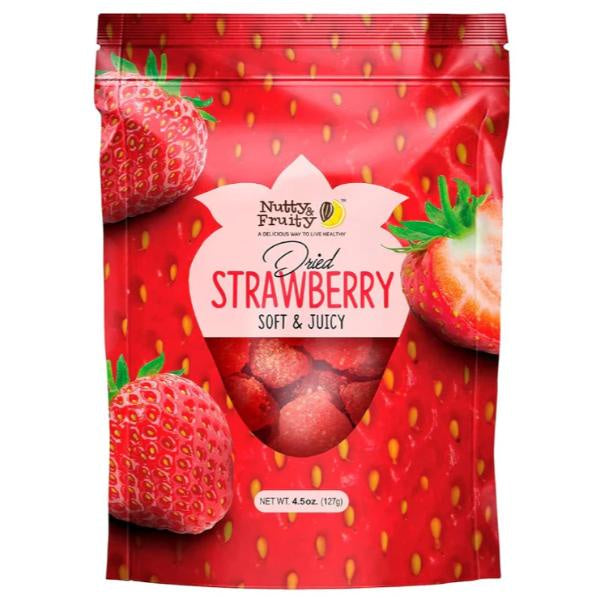 Nutty Fruity Dried Strawberries 4.5oz