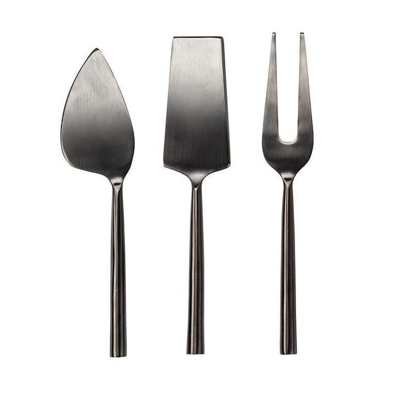 Onyx Black Cheese Knife Set of 3 - 6.5"