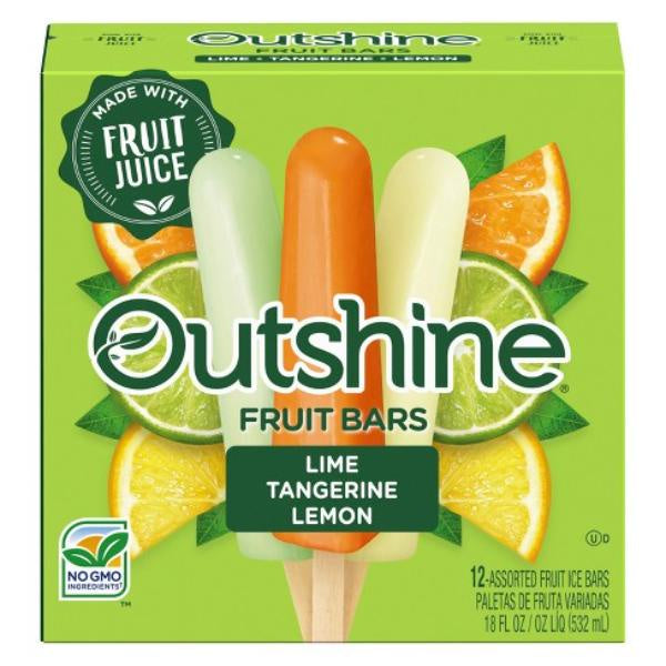 Outshine Lime, Tangerine, Lemon Fruit Ice Bars, 12ct